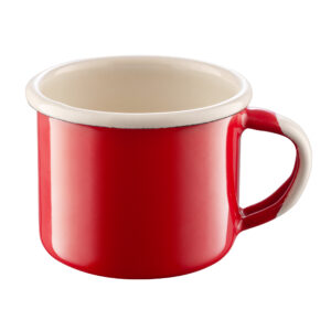 Kubek emaliowany klasyczny czerwony