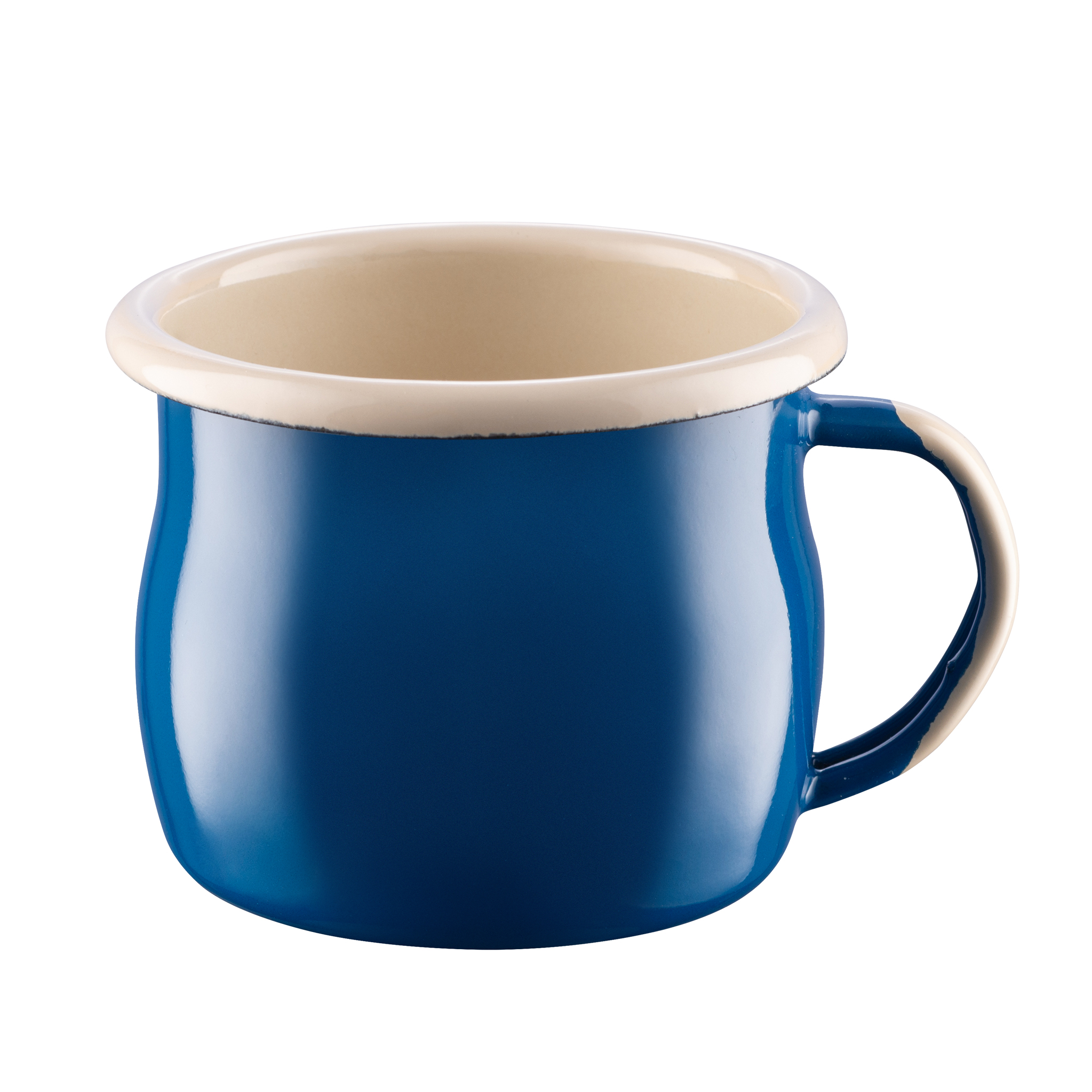 Kubek niebieski emaliowany olkuski