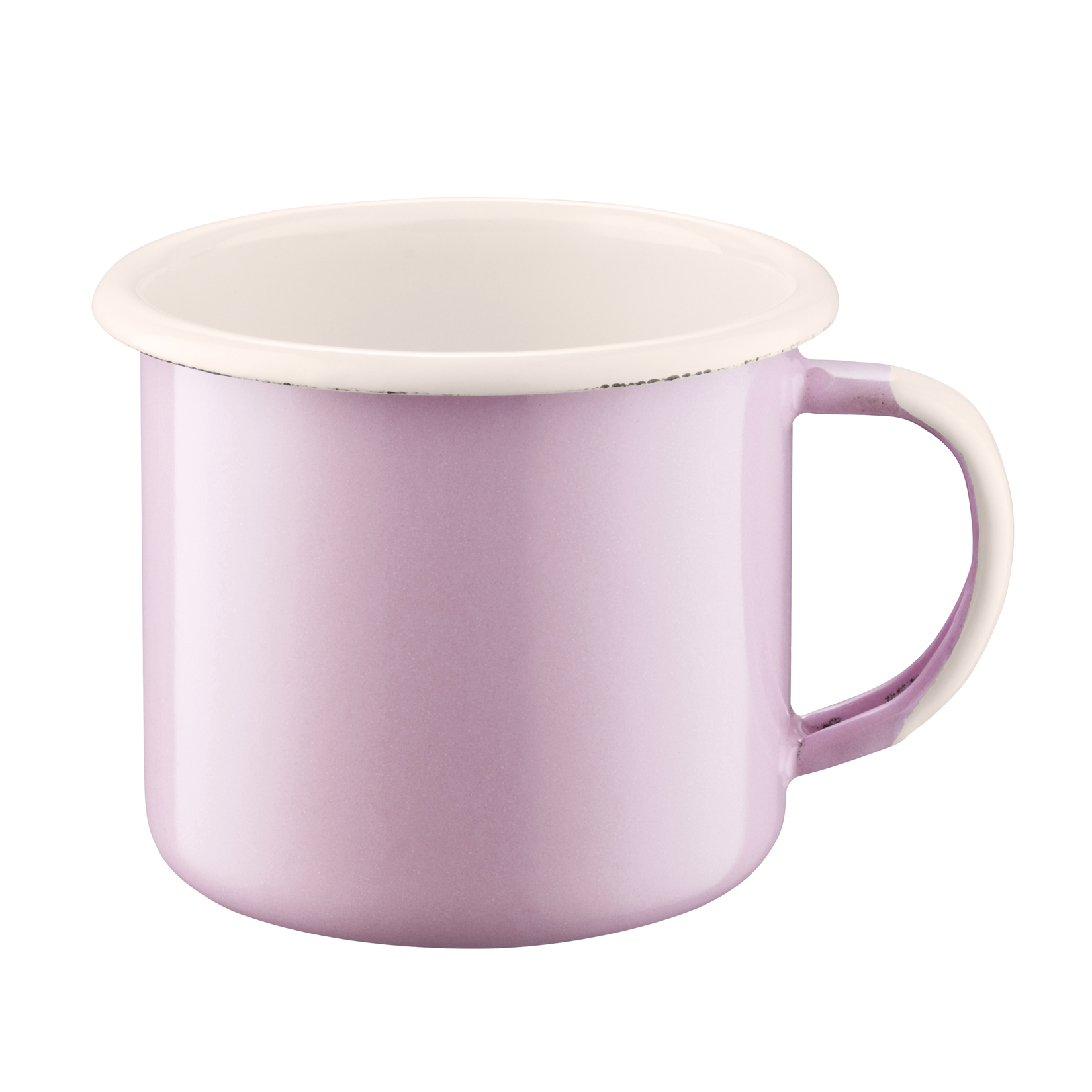 Kubek emaliowany klasyczny w kolorze liliowym