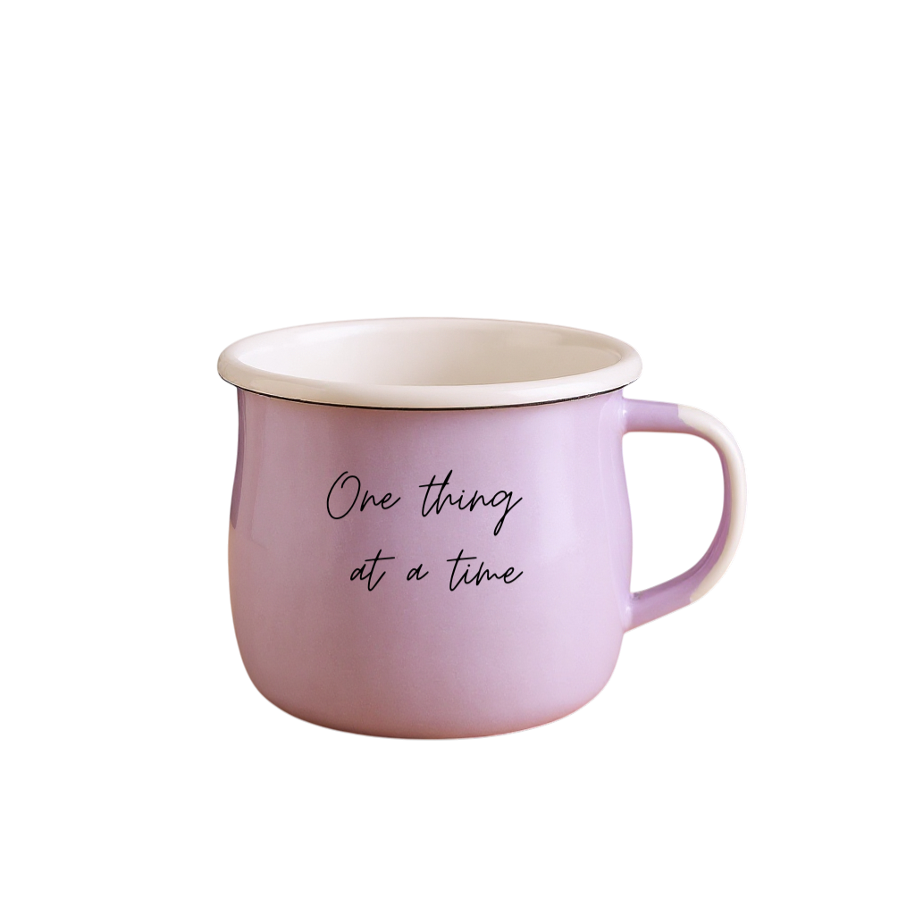 Kubek emaliowany z sentencją