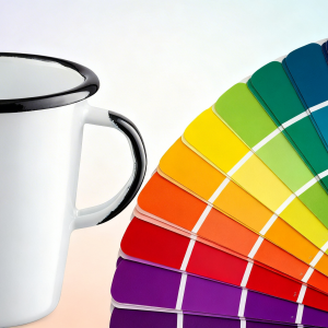 Kolory kubka stożkowego emaliowanego z Olkuskich Wyrobów Emaliowanych