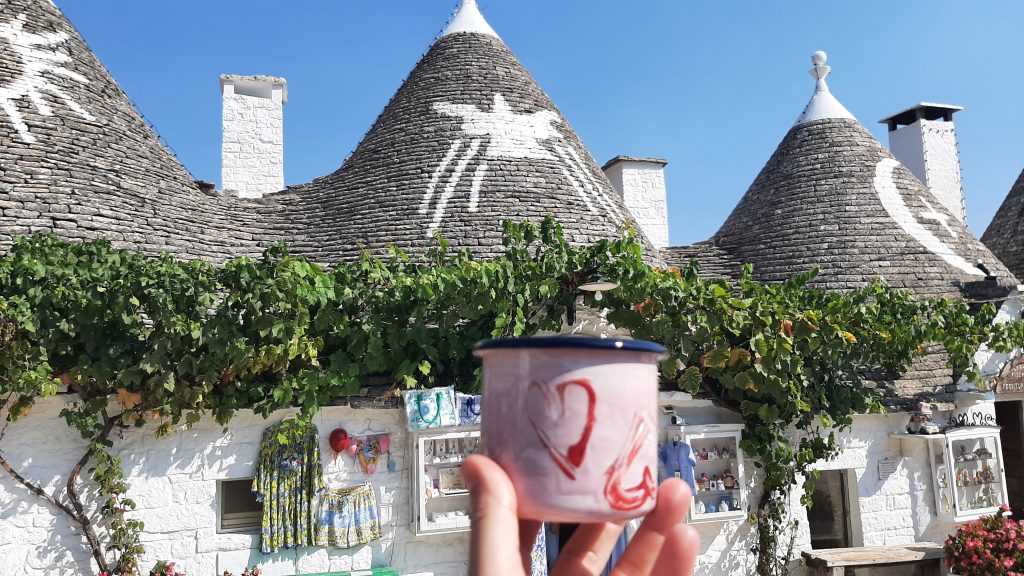 Kubek emaliowany Alberobello